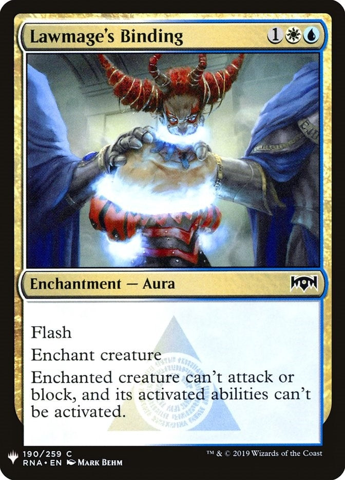 Image for Lawmage's Binding (190) (LIST) - Magic: The Gathering