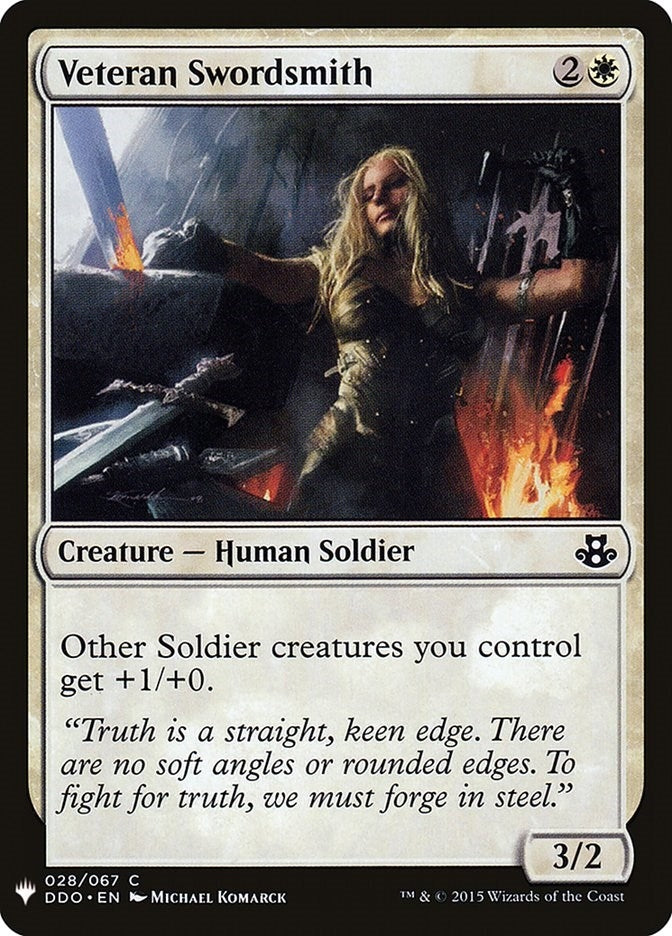 Image for Veteran Swordsmith (28) - Magic: The Gathering