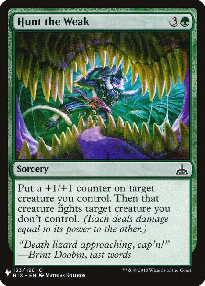 Image for Hunt the Weak (133) (LIST) - Magic: The Gathering