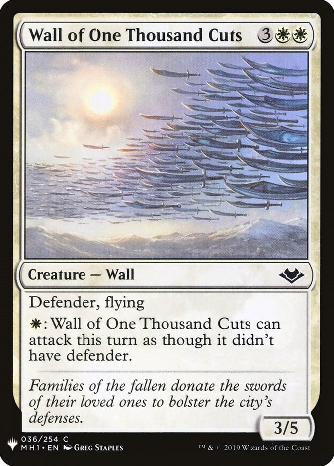 Image for Wall of One Thousand Cuts (36) - Magic: The Gathering