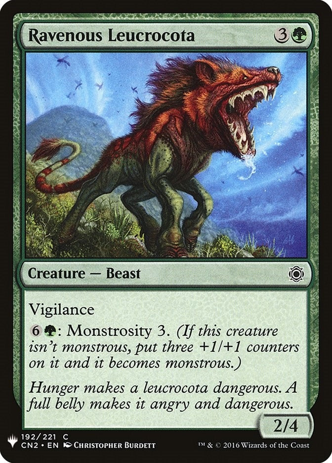 Image for Ravenous Leucrocota (192) - Magic: The Gathering