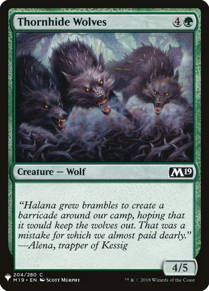 Image for Thornhide Wolves (204) (LIST) - Magic: The Gathering