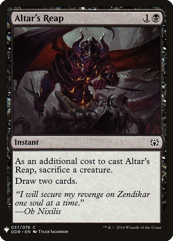 Image for Altar's Reap (37) (LIST) - Magic: The Gathering