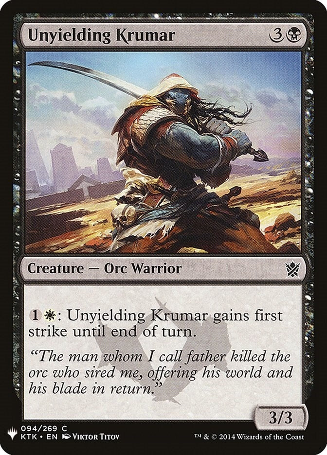 Image for Unyielding Krumar (94) - Magic: The Gathering