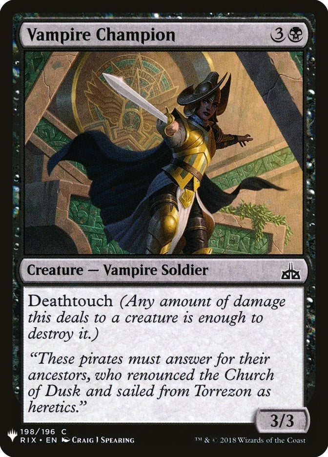 Image for Vampire Champion (198) (LIST) - Magic: The Gathering