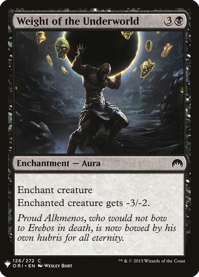 Image for Weight of the Underworld (126) (LIST) - Magic: The Gathering