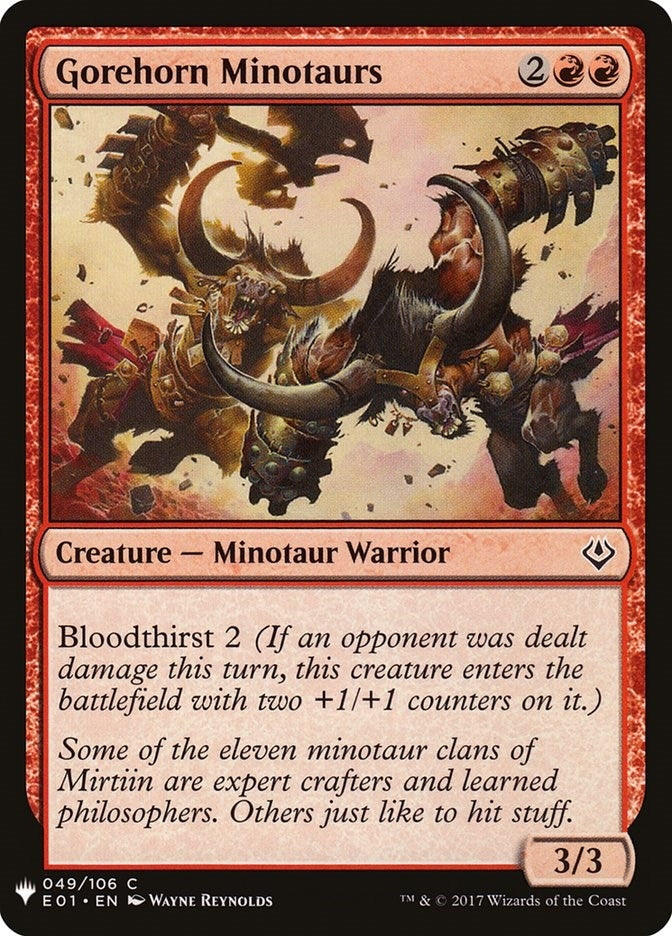 Image for Gorehorn Minotaurs (49) (LIST) - Magic: The Gathering