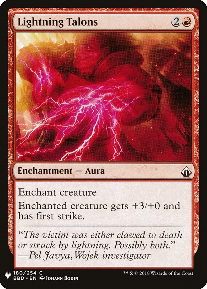 Image for Lightning Talons (180) (LIST) - Magic: The Gathering