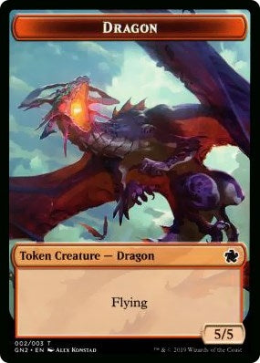 Image for Dragon // Dinosaur Double-Sided Token (2 // 3) - Magic: The Gathering