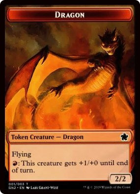 Image for Dragon (001) // Zombie Double-Sided Token (1 // 6) (GN2) - Magic: The Gathering