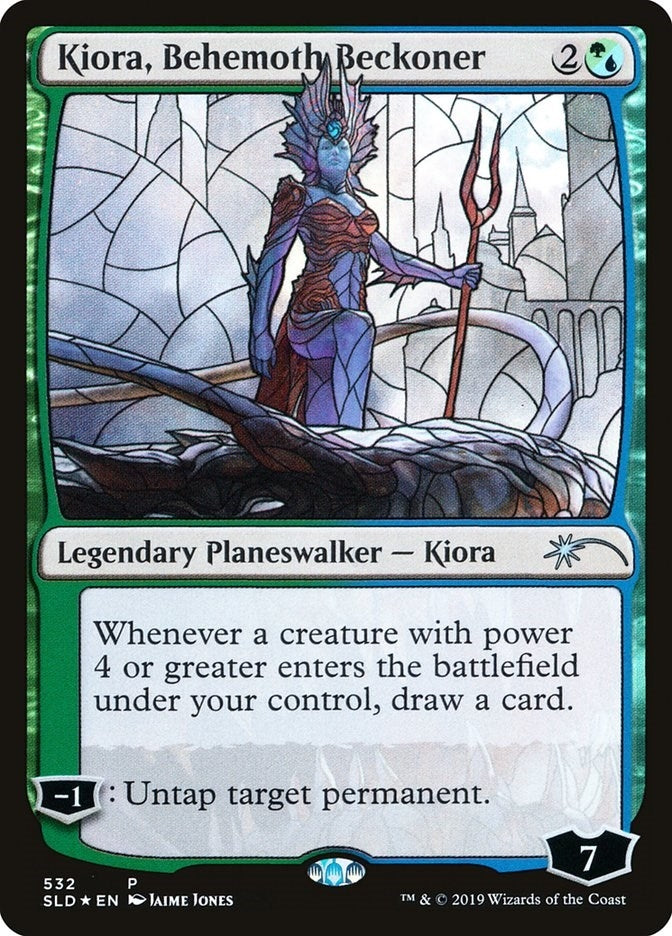 Image for Kiora, Behemoth Beckoner (Stained Glass) (532) - Magic: The Gathering