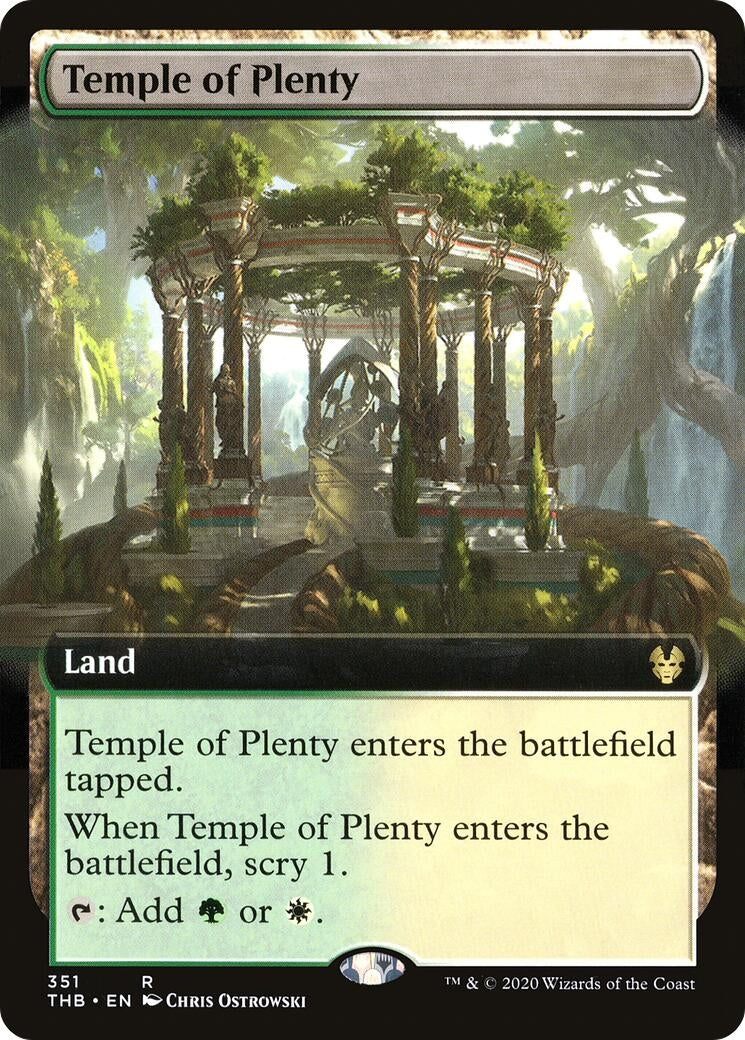 Image for Temple of Plenty (Extended Art) (351) (THB) - Magic: The Gathering