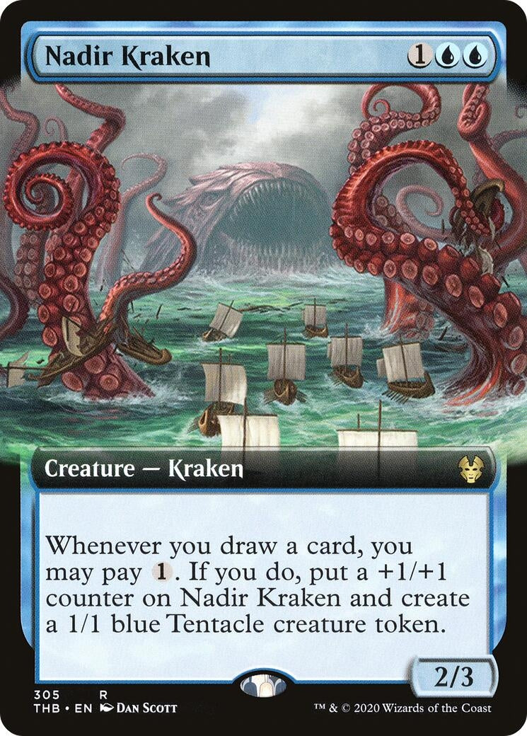 Image for Nadir Kraken (Extended Art) (305) - Magic: The Gathering