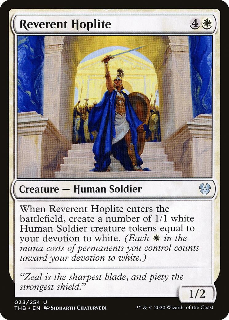 Image for Reverent Hoplite (33) - Magic: The Gathering