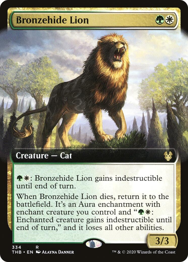 Image for Bronzehide Lion (Extended Art) (334) - Magic: The Gathering
