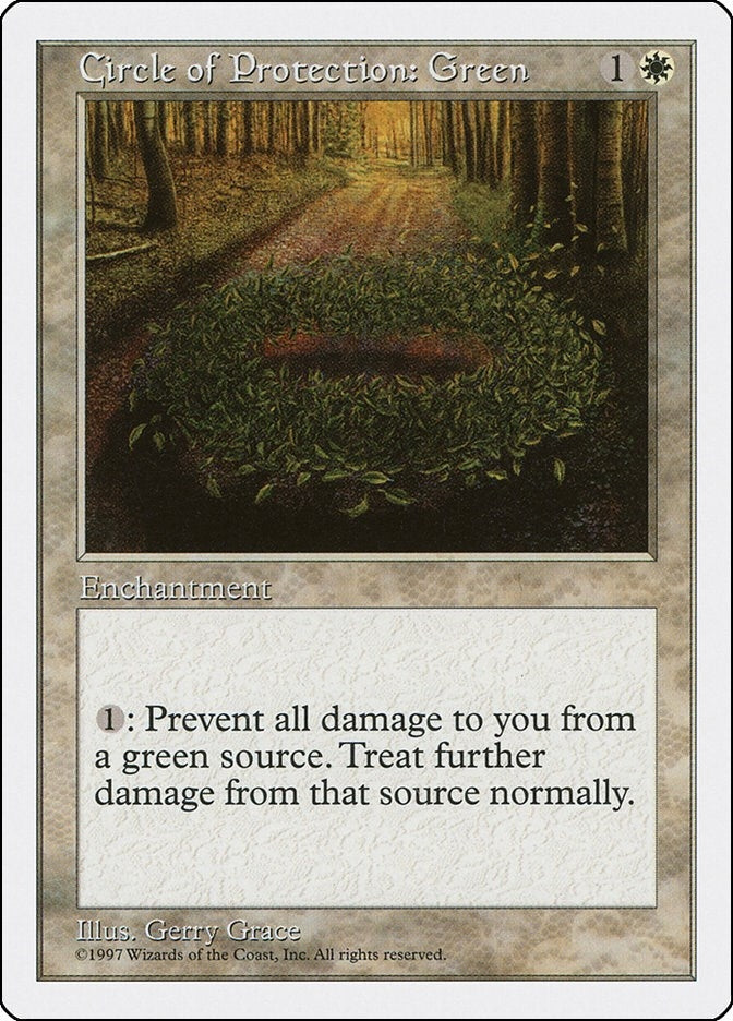 Image for Circle of Protection: Green - Magic: The Gathering