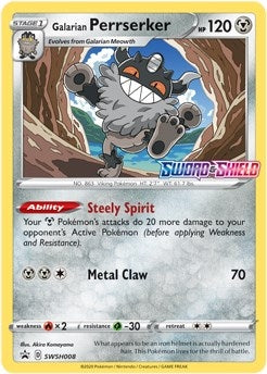 Image for Galarian Perrserker - SWSH008 (Prerelease) (SWSH008) (SWSD) - Pokemon