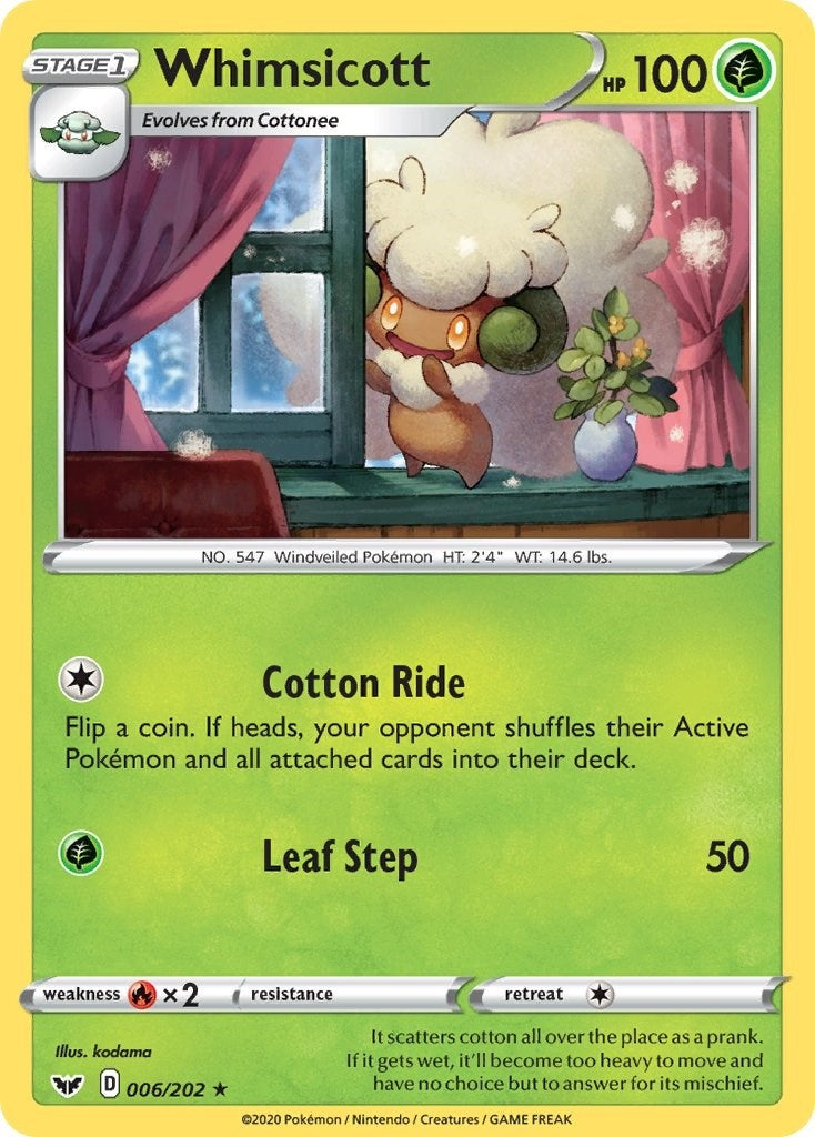 Image for Whimsicott (006/202) (SWSH01) - Pokemon