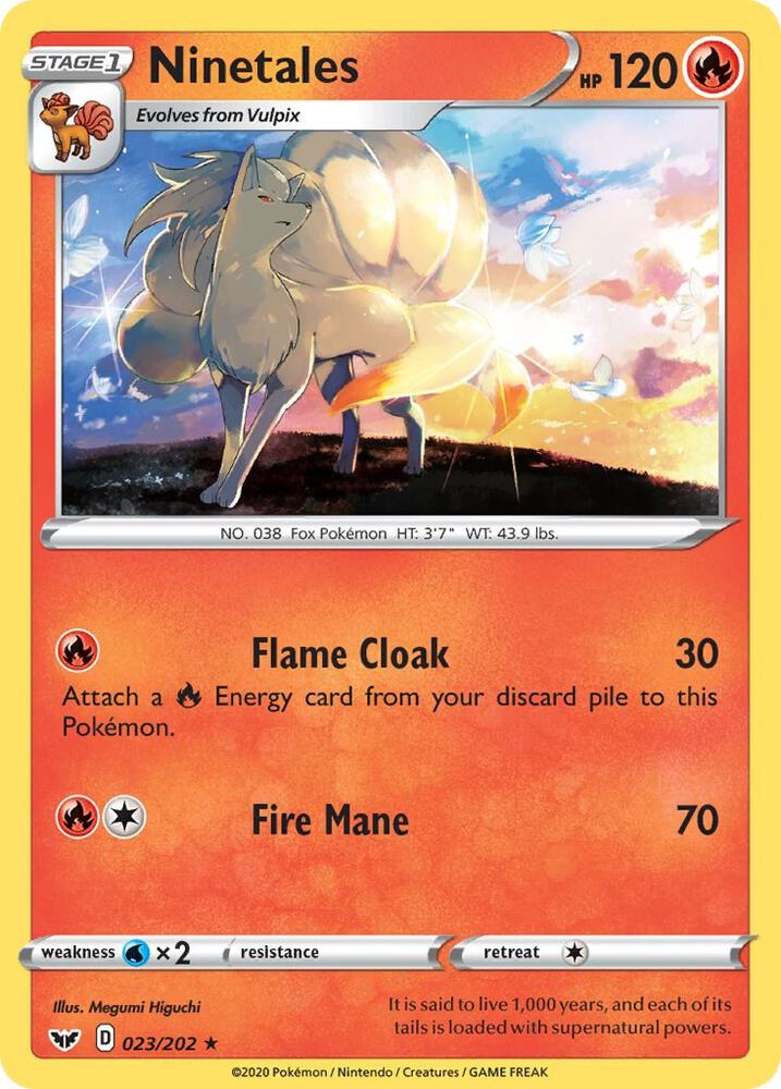 Image for Ninetales (023/202) (SWSH01) - Pokemon