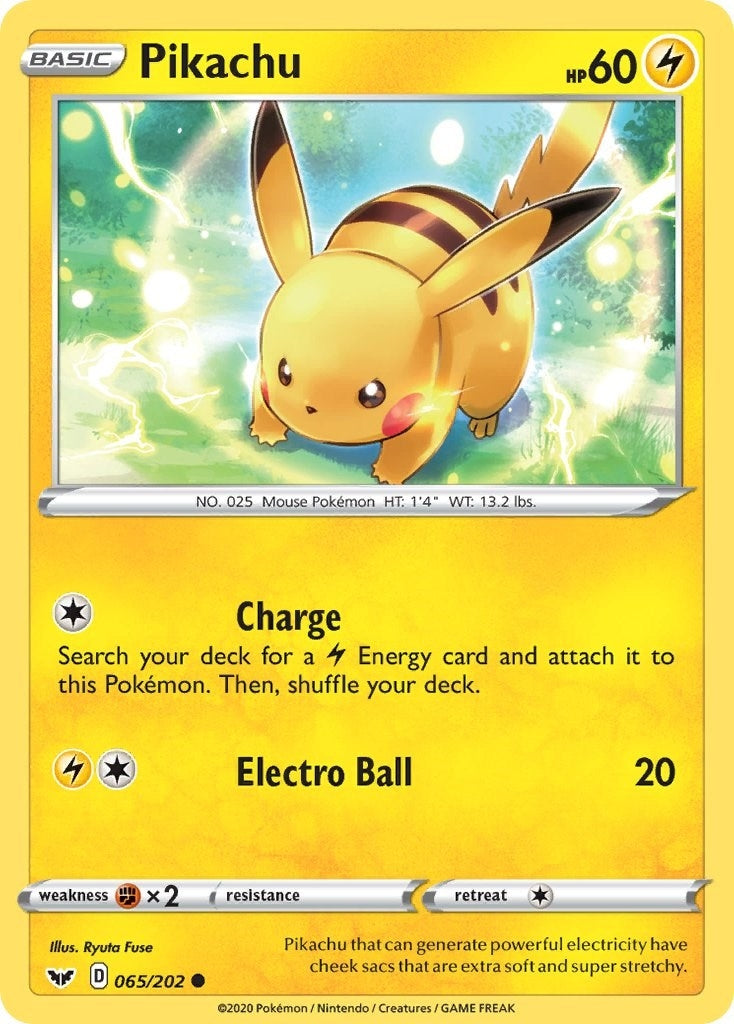 Image for Pikachu (065/202) (SWSH01) - Pokemon