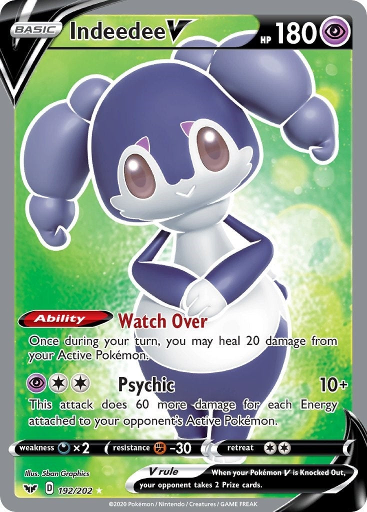 Image for Indeedee V (Full Art) (192/202) (SWSH01) - Pokemon