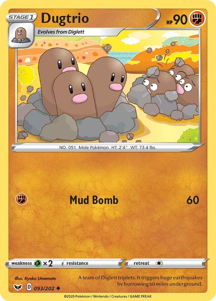 Image for Dugtrio (093/202) (SWSH01) - Pokemon