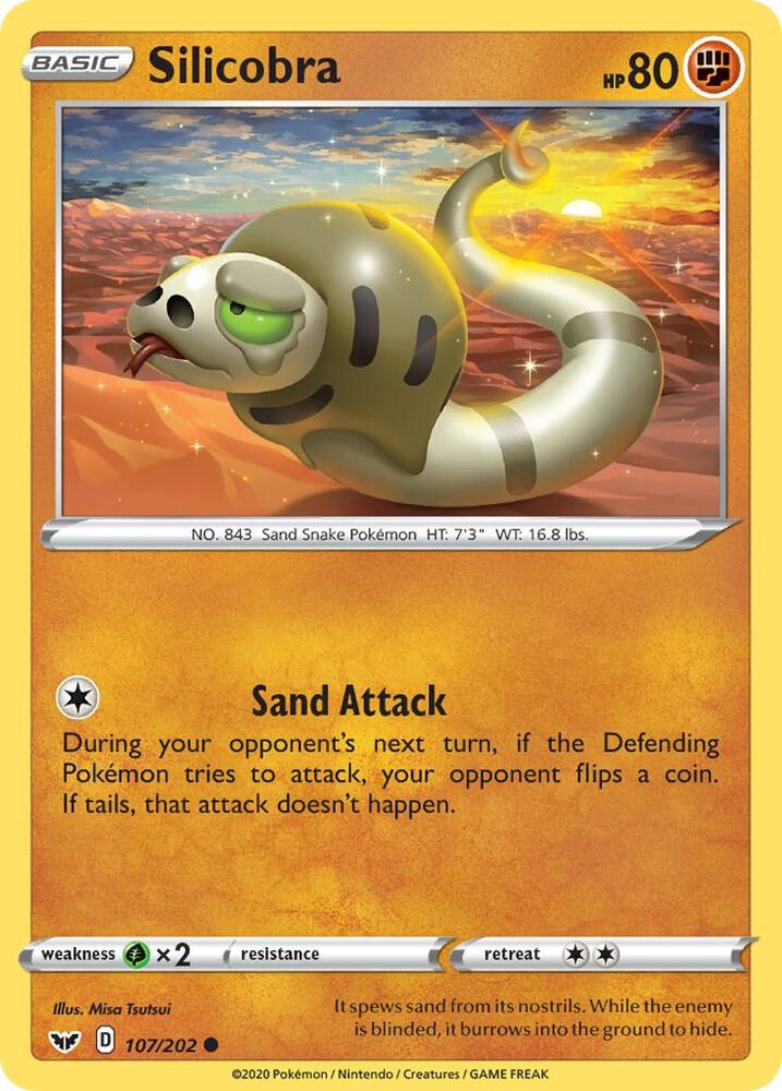 Image for Silicobra (107) (107/202) (SWSH01) - Pokemon