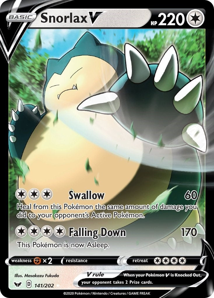 Image for Snorlax V (141/202) (SWSH01) - Pokemon