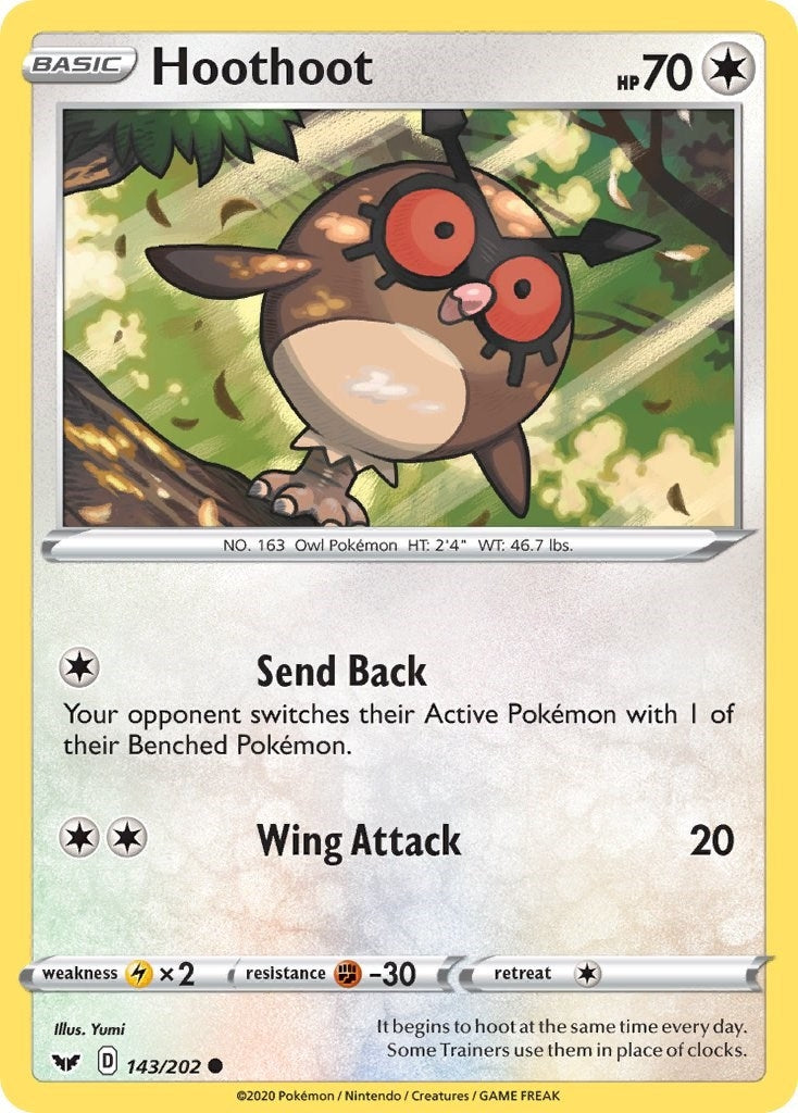 Image for Hoothoot (143/202) (SWSH01) - Pokemon