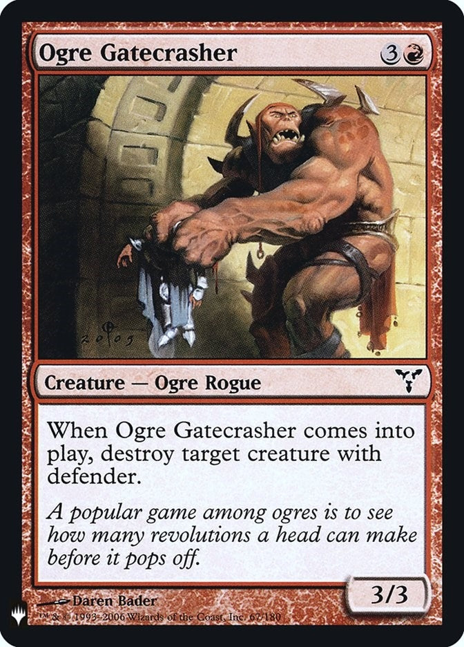 Image for Ogre Gatecrasher (67) (LIST) - Magic: The Gathering