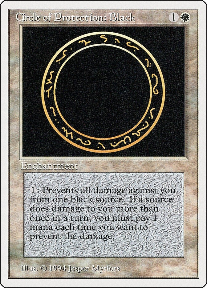 Image for Circle of Protection: Black (9) - Magic: The Gathering