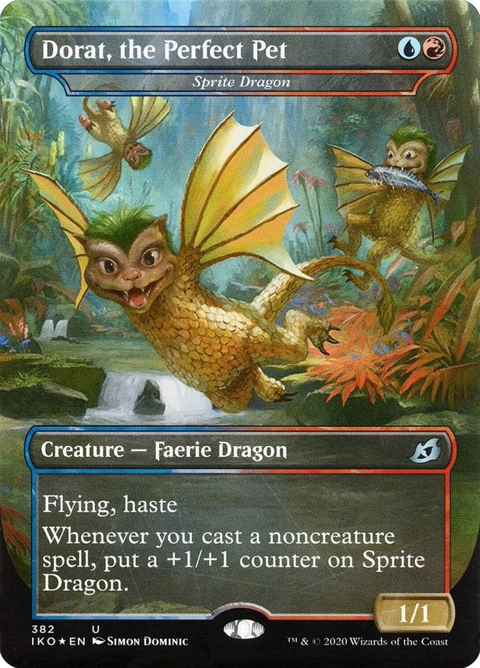 Image for Dorat, the Perfect Pet - Sprite Dragon (382) (IKO) - Magic: The Gathering