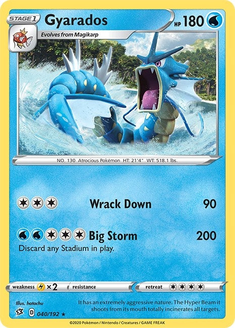 Image for Gyarados (040/192) (SWSH02) - Pokemon