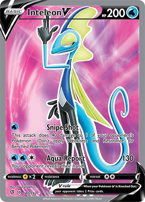 Image for Inteleon V (Full Art) (180/192) (SWSH02) - Pokemon
