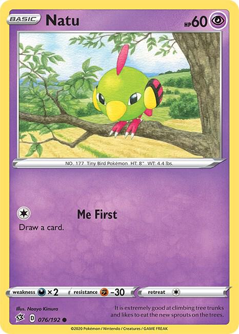 Image for Natu (076/192) (SWSH02) - Pokemon