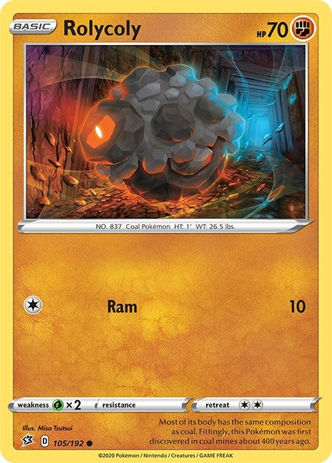 Image for Rolycoly (105/192) (SWSH02) - Pokemon