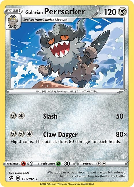 Image for Galarian Perrserker (127/192) (SWSH02) - Pokemon