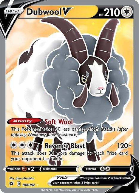 Image for Dubwool V (Full Art) (188/192) (SWSH02) - Pokemon