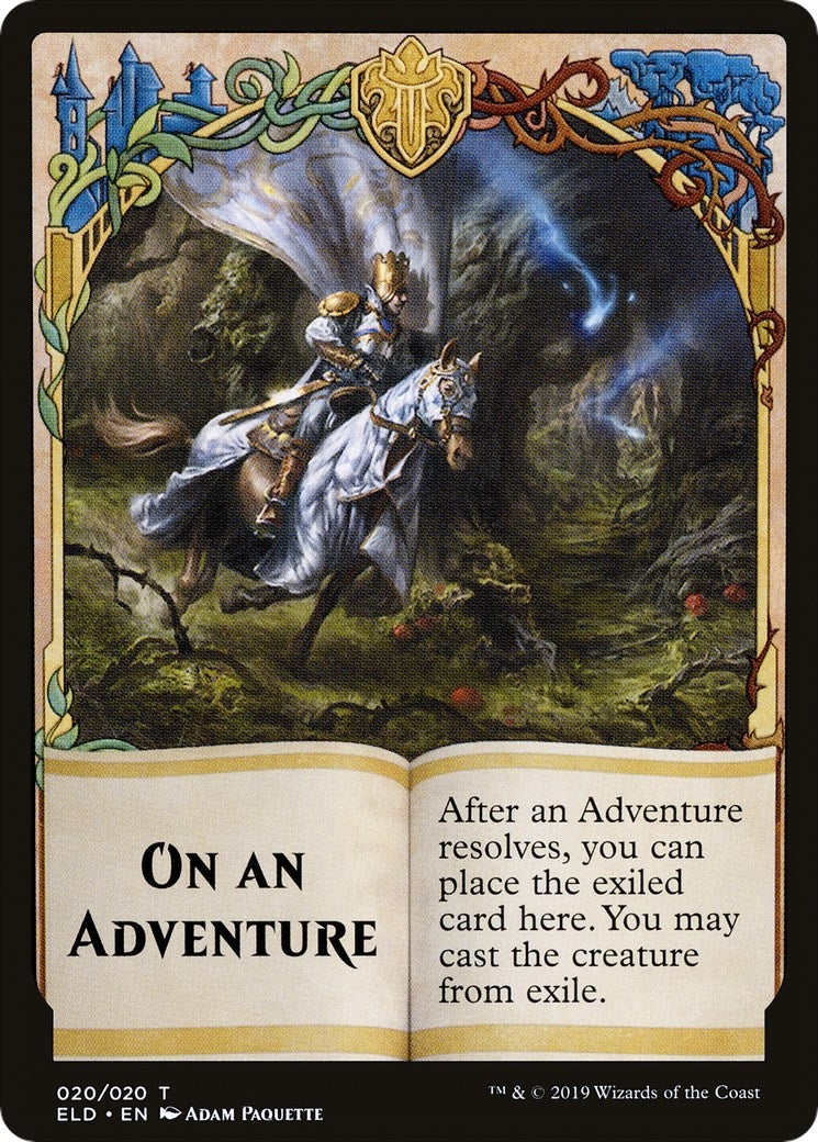 Image for Emblem - On An Adventure // Spirit Double-Sided Token (Challenger 2020) (20 // 1) - Magic: The Gathering