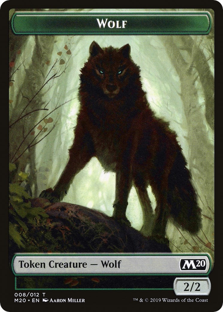 Image for Wolf Double-Sided Token (Challenger 2020) (8) - Magic: The Gathering