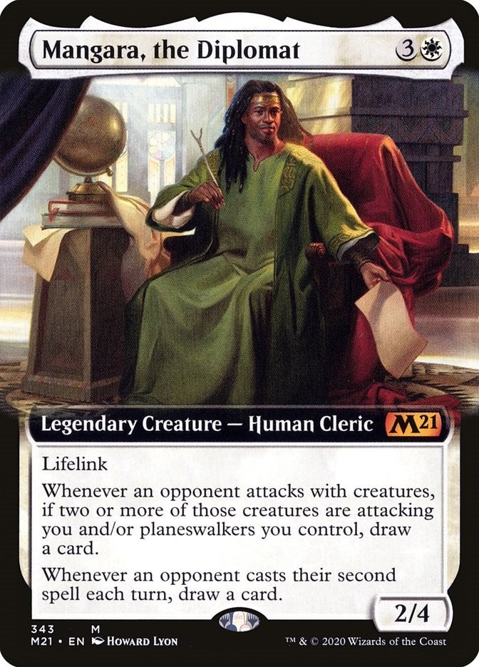 Image for Mangara, the Diplomat (Extended Art) (343) (M21) - Magic: The Gathering