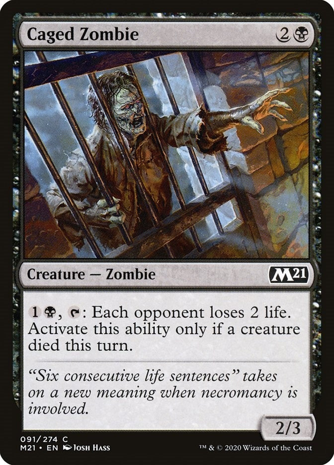 Image for Caged Zombie (91) - Magic: The Gathering