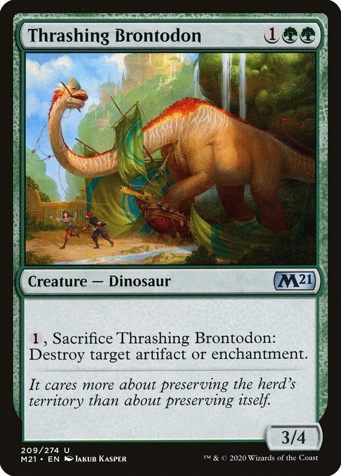 Image for Thrashing Brontodon (209) - Magic: The Gathering