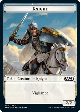 Image for Knight Token (4) - Magic: The Gathering