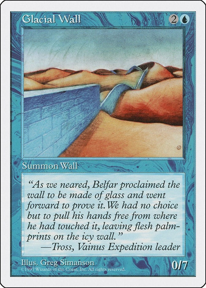 Image for Glacial Wall - Magic: The Gathering
