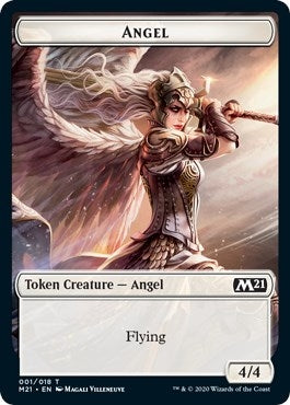 Image for Angel // Treasure Double-Sided Token (1 // 15) (M21) - Magic: The Gathering