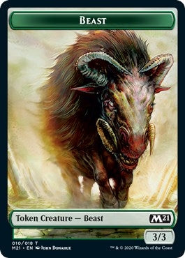 Image for Beast // Saproling Double-Sided Token (10 // 12) - Magic: The Gathering