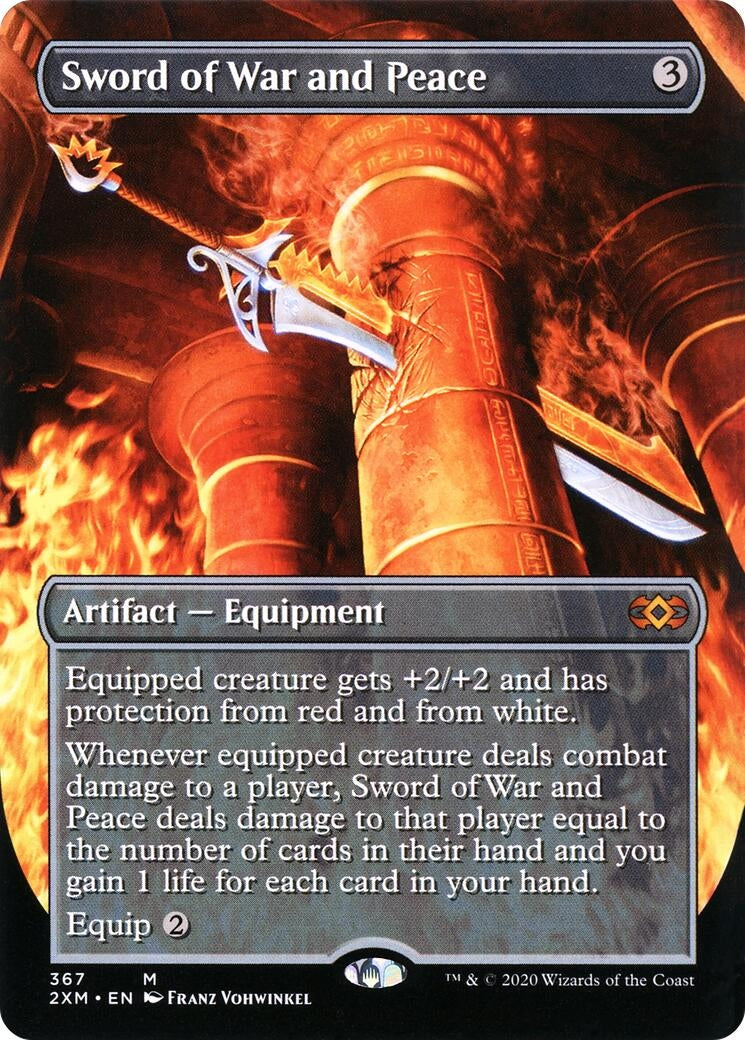 Image for Sword of War and Peace (Borderless) (367) (2XM) - Magic: The Gathering