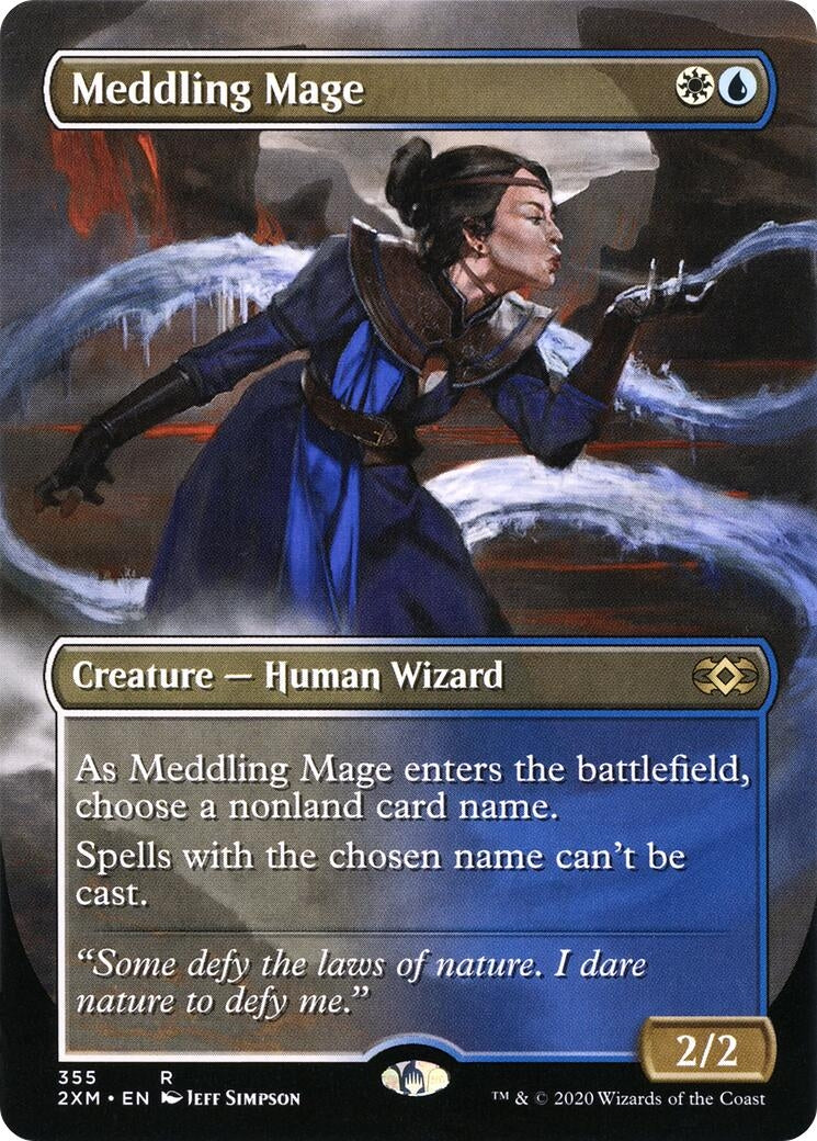 Image for Meddling Mage (Borderless) (355) (2XM) - Magic: The Gathering