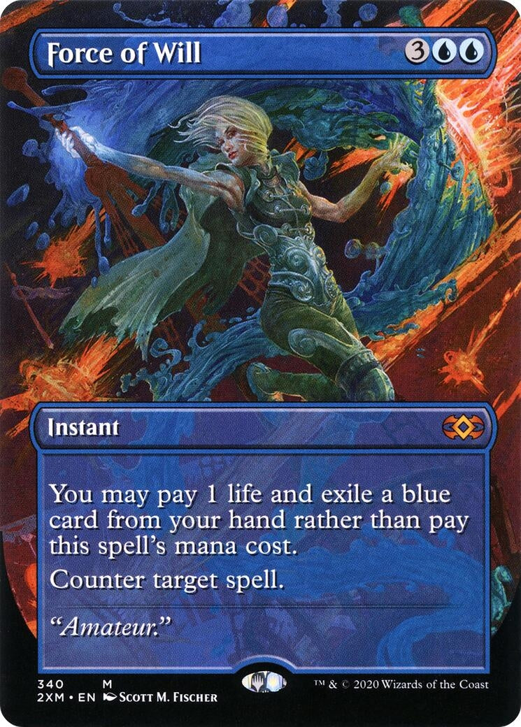 Image for Force of Will (Borderless) (340) (2XM) - Magic: The Gathering